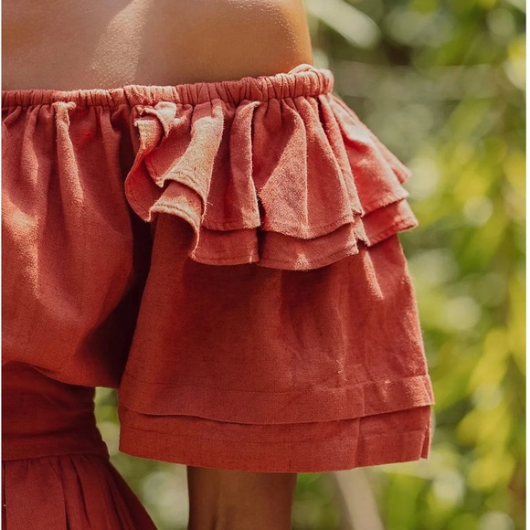 NWT Cleobella Tana Mini Dress Brick - Picture 7 of 7